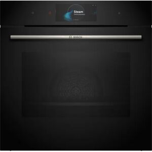 Bosch HSG7584B1 Serie 8 Smarter Einbau-Dampfbackofen, 60 x 60 cm, Digitaler Bedienring, TFT-Touchdisplay Pro, Perfect Steam Dampfsensor, Dampf-Funktion Plus, Heißluft sanft