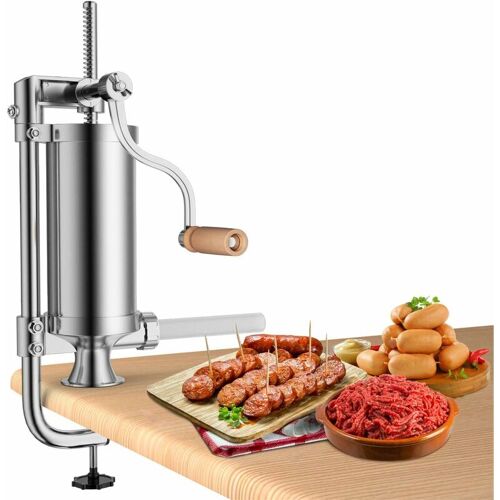 Costway – Wurstfueller Wurstmaschine Wurstfuellmaschine Wurstspritze Wurstpresse inkl. 4 Fuellrohre Edestahl 1,5L