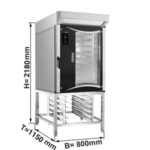 GGM GASTRO - Four électrique à air chaud de boulangerie - Digital - 10x EN 60x40 - hotte, support inclus