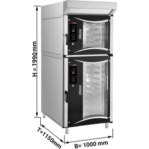 GGM GASTRO - 2x Four électrique à air chaud de boulangerie - Digital - 5x + 10x EN 60x40 - hotte incluse