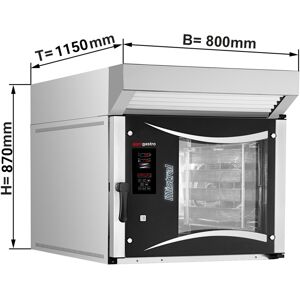 GGM GASTRO - Four électrique à air chaud de boulangerie - Digital - 5x EN 60x40 - hotte, moteur et condenseur inclus