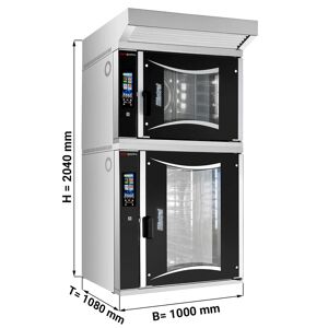 GGM GASTRO - 2x Four combiné de boulangerie - Touch - 6x + 10x EN 60x40 - Hotte incluse