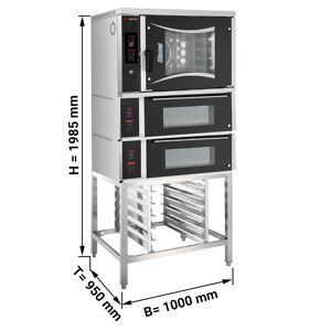 GGM GASTRO - Four combiné de boulangerie - Digital - 6x EN 60x40 - incl. 2 Fours à pizza & Support