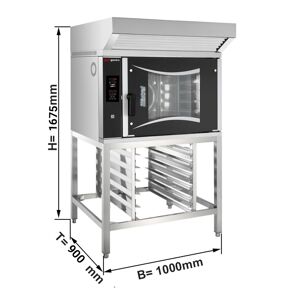 GGM GASTRO - Four combiné de boulangerie - Digital - 6x EN 60x40 - Hotte & Support inclus