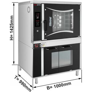 GGM GASTRO - Four de boulangerie à gaz à air chaud - Digital - 6x EN 60x40 - incl. armoire de fermentation