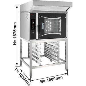 GGM GASTRO - Four de boulangerie à gaz à air chaud - Digital - 6x EN 60x40 - Hotte & Support inclus