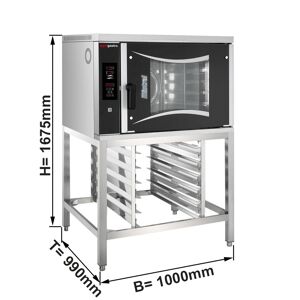 GGM GASTRO - Four de boulangerie à gaz à air chaud - Digital - 6x EN 60x40 - support inclus