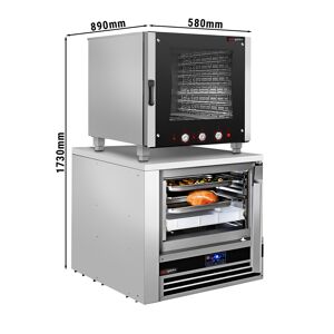 GGM GASTRO - Four combiné à gaz de boulangerie - Manuel - 6x GN 1/1 ou EN 60x40 - y compris congélateur rapide