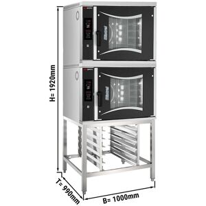 GGM Gastro - 2x Four combine a gaz de boulangerie - Digital - 6x EN 60x40 - Support inclus