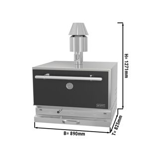 GGM Gastro - Four a charbon de bois noir Argent / Noir