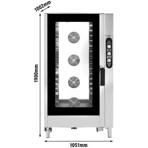 GGM Gastro - Four combine de boulangerie - Manuel - 16x EN 60x40 Argent / Noir