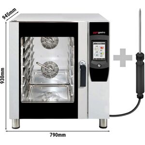 GGM Gastro - Four combine - Touch - 7x GN 1/1 - avec systeme de lavage Argent / Noir