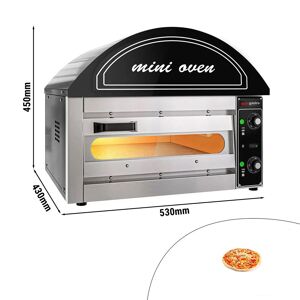 GGM Gastro - Mini-four à pizza électrique - Noir - 1x 34cm - Manuel Argent / Noir - Publicité