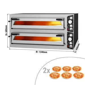 GGM Gastro - Four a pizza electrique - 6+6x 35cm (Large) - Manuel Argent