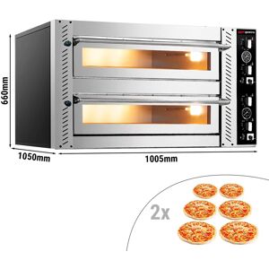 GGM Gastro - Four a pizza electrique - 6+6x 30cm (profond) - Manuel