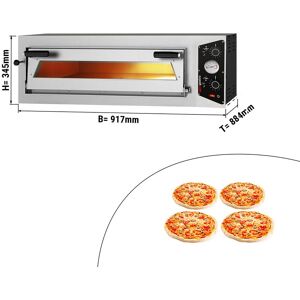 GGM Gastro - Four a pizza electrique - 4x 30cm - 230 Volt - Manuel Argent