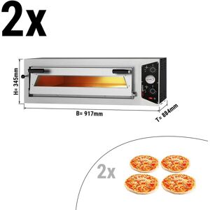 GGM Gastro - (2 pieces) Four electrique a pizza - 4+4x 30cm - Manuel Argent