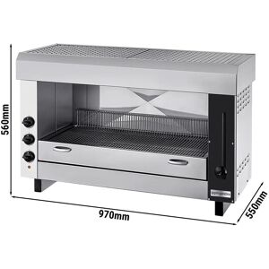 GGM Gastro - Four electrique Pita / Salamandre PRO - 6 kW - 400 Volt Argent