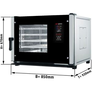 GGM Gastro - Four mixte de boulangerie - Digital - 4x EN 60x40 - LED Argent / Noir