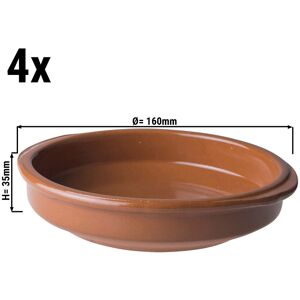 GGM GASTRO - (4 pièces) CLASSICO - Moule à tapas pour four - 160x35mm - Marron Marron