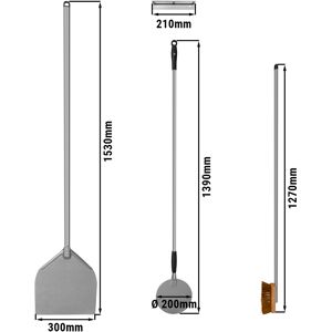 GGM GASTRO - (SET) Pelles pour four à pizza + brosse pour four à pizza