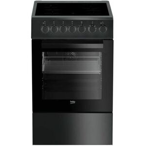 Cuisiniere pose libre Beko FSS57100GAC - 4 foyers vitrocÈramiques - Four convection - 65 l - l 50 x h 85 cm - Gris anthracite - Publicité