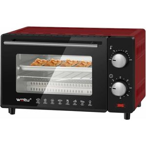 Mini Four Électrique 10L. Petit Four avec 4 Modes de Cuisson. 100-230℃. Minuterie 0-60 min. 650W. Rouge - Woltu - Publicité