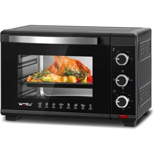 Woltu - Mini Four 28 l. Four à Pizza 1600 w. 100-230°C. Minuterie 0-60 Min. 3 Modes de Cuisine. Plaque de Cuisson. Grille. Lèchefrite. Mini-Four pour - Publicité