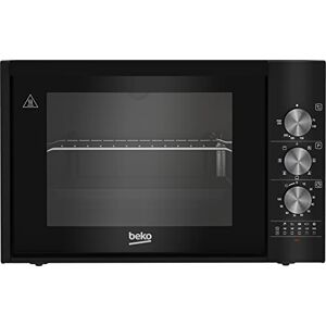 Beko , Mini Four posable, Mini-four 30L, Multifonction, Chaleur brassée, Noir, Minuteur coupe circuit, Grill quartz, 7 fonctions, Contre-porte plein verre fixe, 3 boutons - Publicité