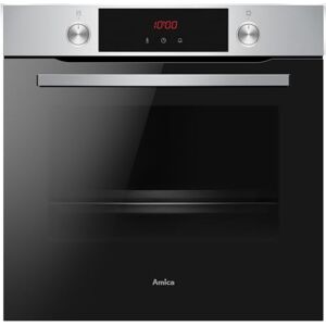 Amica EBPX 945 600 E EEK: A+ XXL Einbaubackofen, 60cm breit, 77L, 3 Pyrolyseprogramme, RapidWarmUp, versenkbare Knebel, Timer, Halogenbeleuchtung, Edelstahl - Publicité