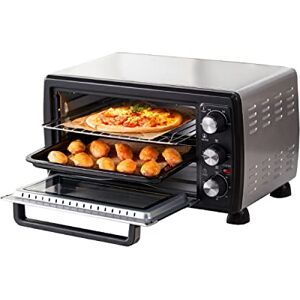 Steinborg Mini four Four à pizza     3 en 1 avec chaleur tournante   tournebroche   Four   Videx Four   20 l   Régulation de la température 100–250 °C   Fonction Chaleur Tournante   amovible Plaque de grill   Minuteur 60 min   1380 W   Couleur : Noir - Publicité