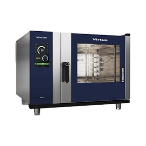 Virtus group Four Mixte Électrique à Vapeur Avec Chauffe Eau Et Système De Nettoyage Automatique, 6X GN 2/3 Virtus AIC0047/FN