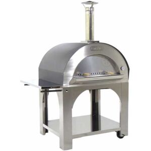 AgriEuro Premium AgriEuro Cibus Inox 100x80 - Four à bois d'extérieur avec capacité de cuisson : 5 pizzas - Publicité