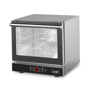 Chefook Four Professionnel Électrique Numérique à Convection avec Vapeur Directe 4 Plaques de Cuisson (46 x 34 cm)