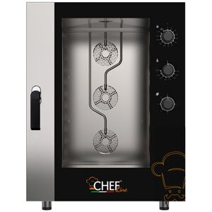 Chefook Four Électrique Professionnel Mécanique Pour Restaurant 10 Plaques GN 2/1  65x53 cm à Vapeur Directe Nouvelle Génération