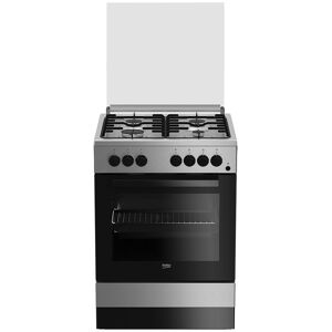 Beko cuisine FSE62110DX avec four electrique ventile et plaque de cuisson gaz inox Classe A 60 cm