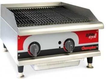 Notice d'utilisation, manuel d'utilisation et mode d'emploi APW USA Grill charcoal gaz avec radiants - largeur 457mm   