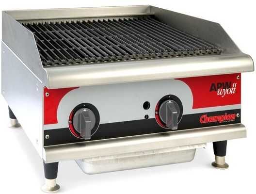 Notice d'utilisation, manuel d'utilisation et mode d'emploi APW USA Grill charcoal gaz avec radiants - largeur 610mm   