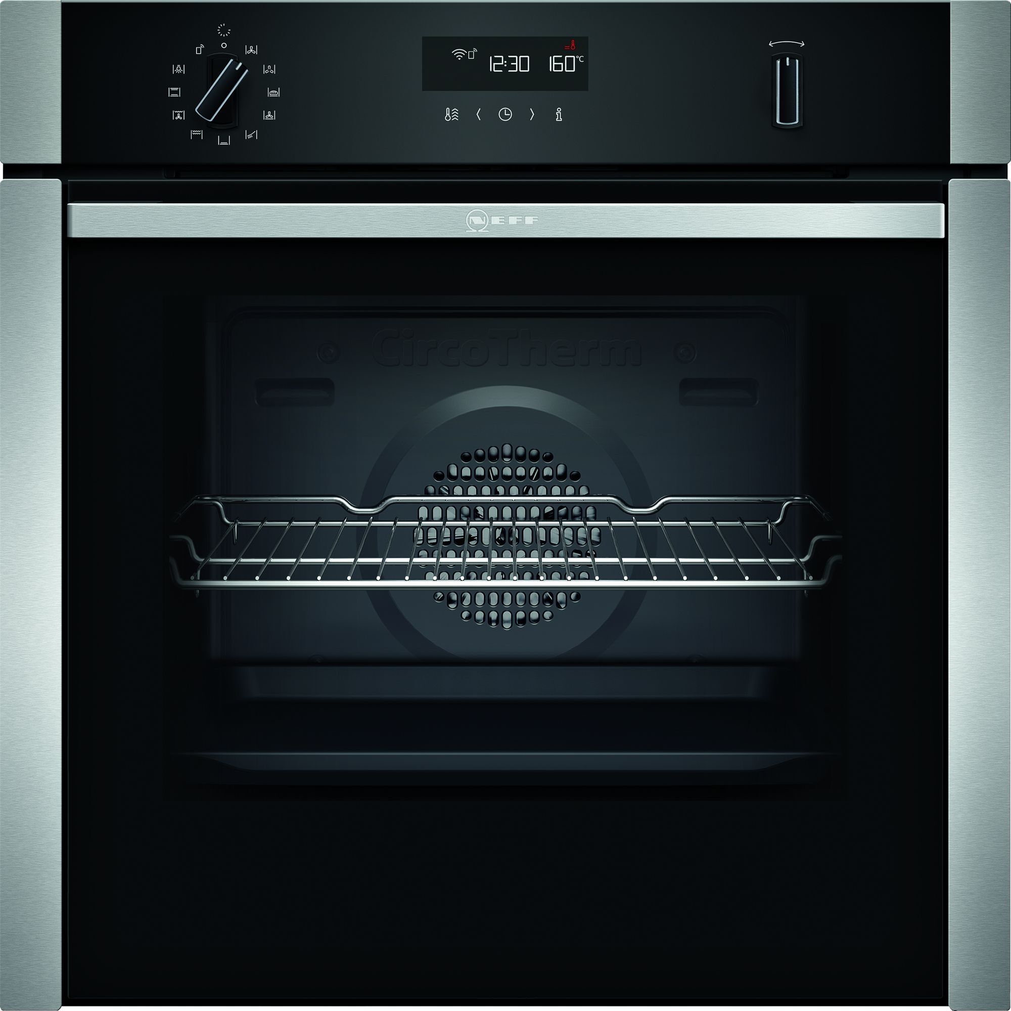 Neff B6ACH7HH0B Slide&Hide Single Pyrolytic Oven-Black/Stainless Steel