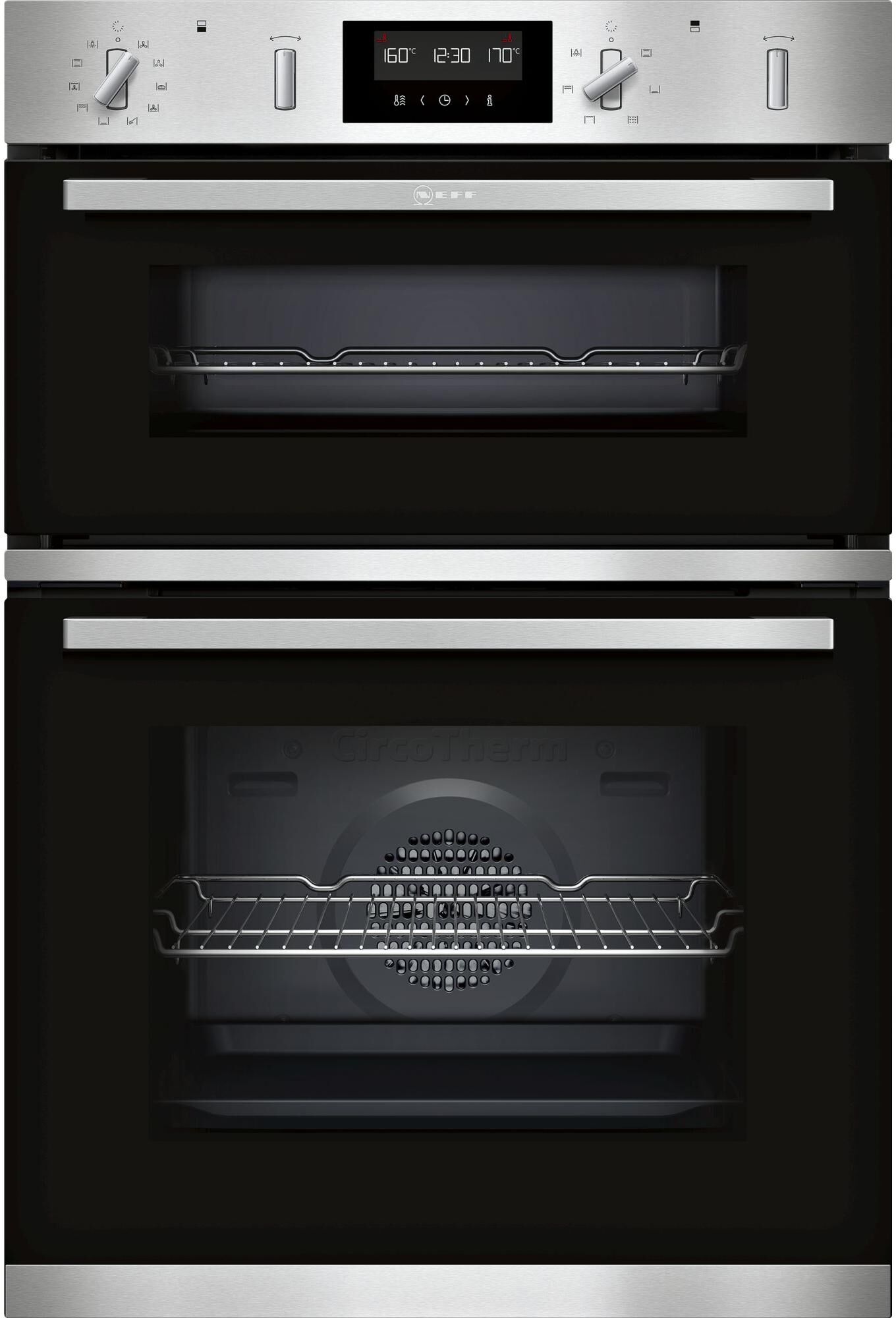 Neff U2GCH7AN0B Built In Double Oven-Stainless Steel/Black