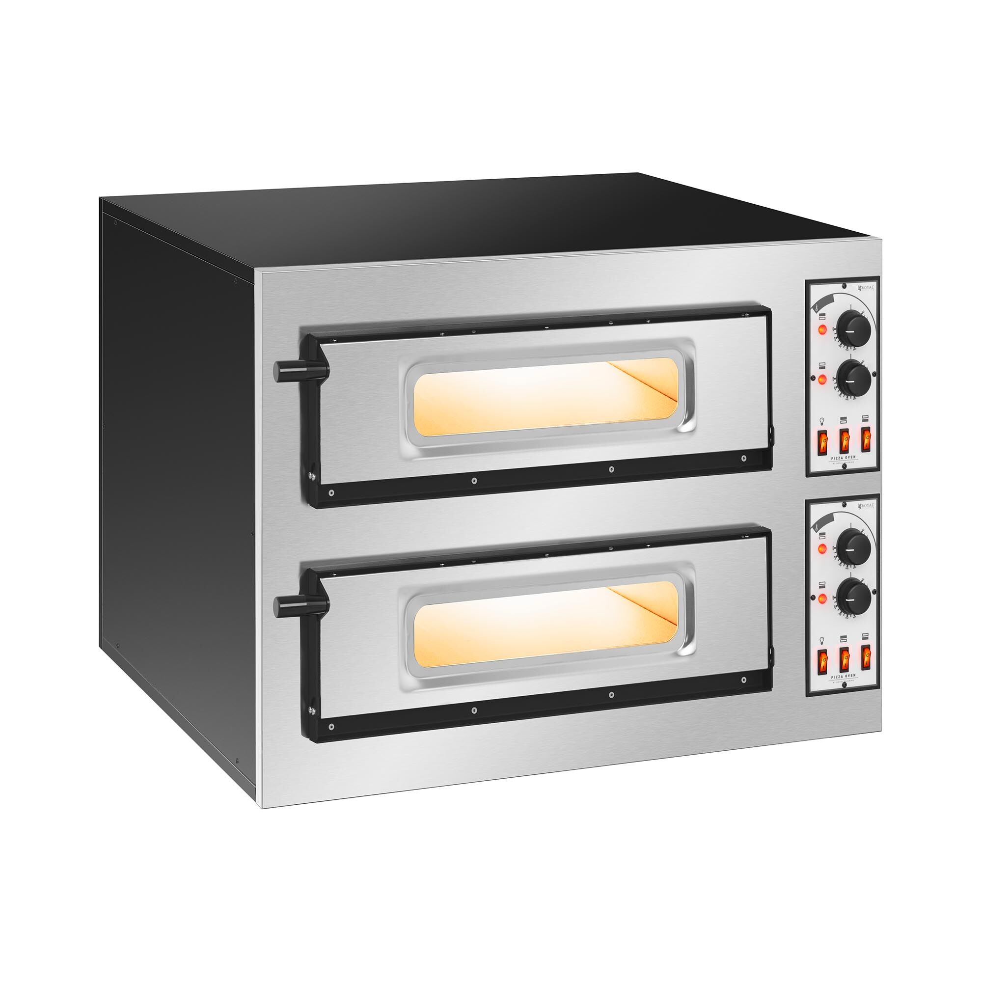 Royal Catering Pizzaoven - 2 kamers - 2 x Ø 45 cm 10011806