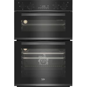 BEKO BBXDF29300Z Electric Double Oven - Black Steel, Black,Silver/Grey