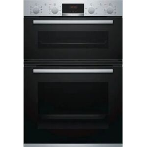 Bosch MBS533BS0B 60cm Stainless Steel Built-in Double Oven - Black / Stainless