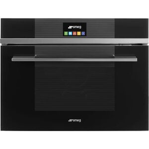 Smeg SF4104VCN 60cm Black Linea Aesthetic 45cm Compact Steam Oven - Black