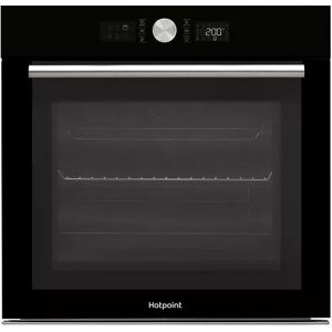 Hotpoint SI4854PBL 60cm Black Built In Electric Pyrolytic Single Oven - Black