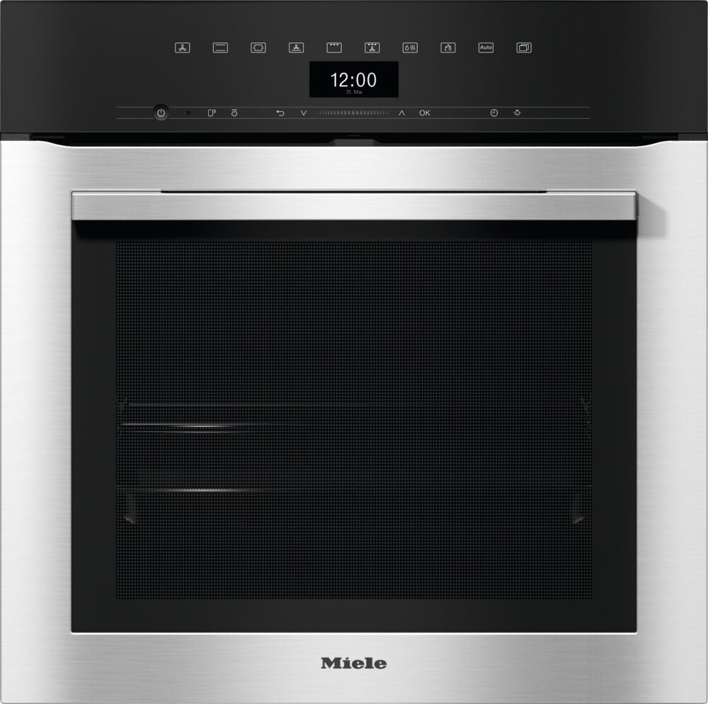 Miele ContourLine H7364BP CleanSteel Single Built In Electric Oven