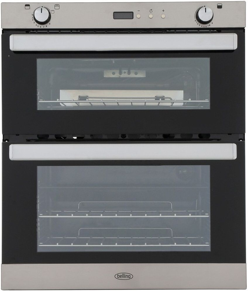 Belling BI702G Stainless Steel Double Built Under Gas Oven