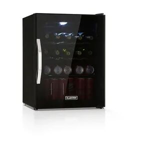 Klarstein Beersafe XL Onyx Kühlschrank 60 Liter 4 Böden Panoramaglastür Schwarz