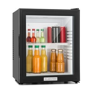 Klarstein MKS-12 Minibar 24 Liter Klasse E schwarz Glas 0dB Schwarz / Weiß