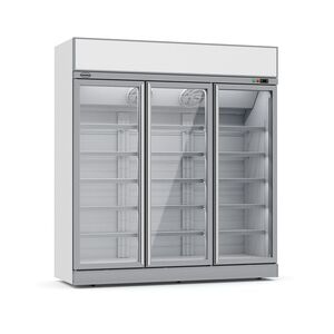 Mobiler Flaschenkühlschrank mit 3 Glastüren Getränkekühlschrank Kühlschrank Gastro 1530 L 0/10°C ISO 45 mm